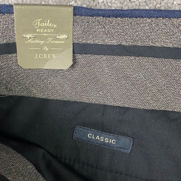 J.CREW Bowery Wool Dress Pants Trousers Blue Men's 36 x 34 Measures 37 x 33 NWT - Picture 8 of 16